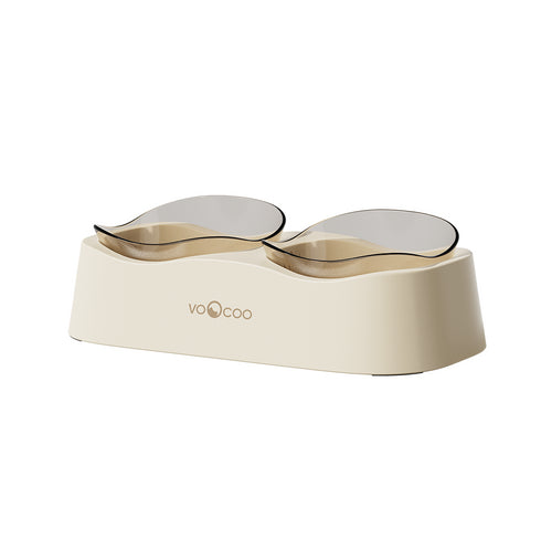 Wave Elevated Pet Food and Water Bowl Duo