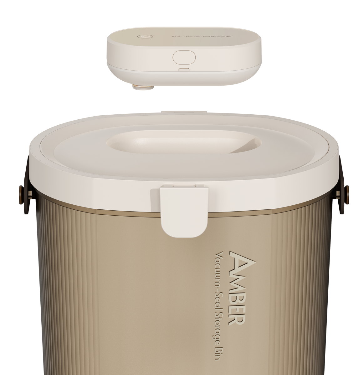 VOOCOO Amber Vacuum Seal Storage Bin Ultimate Pet Food Keeper